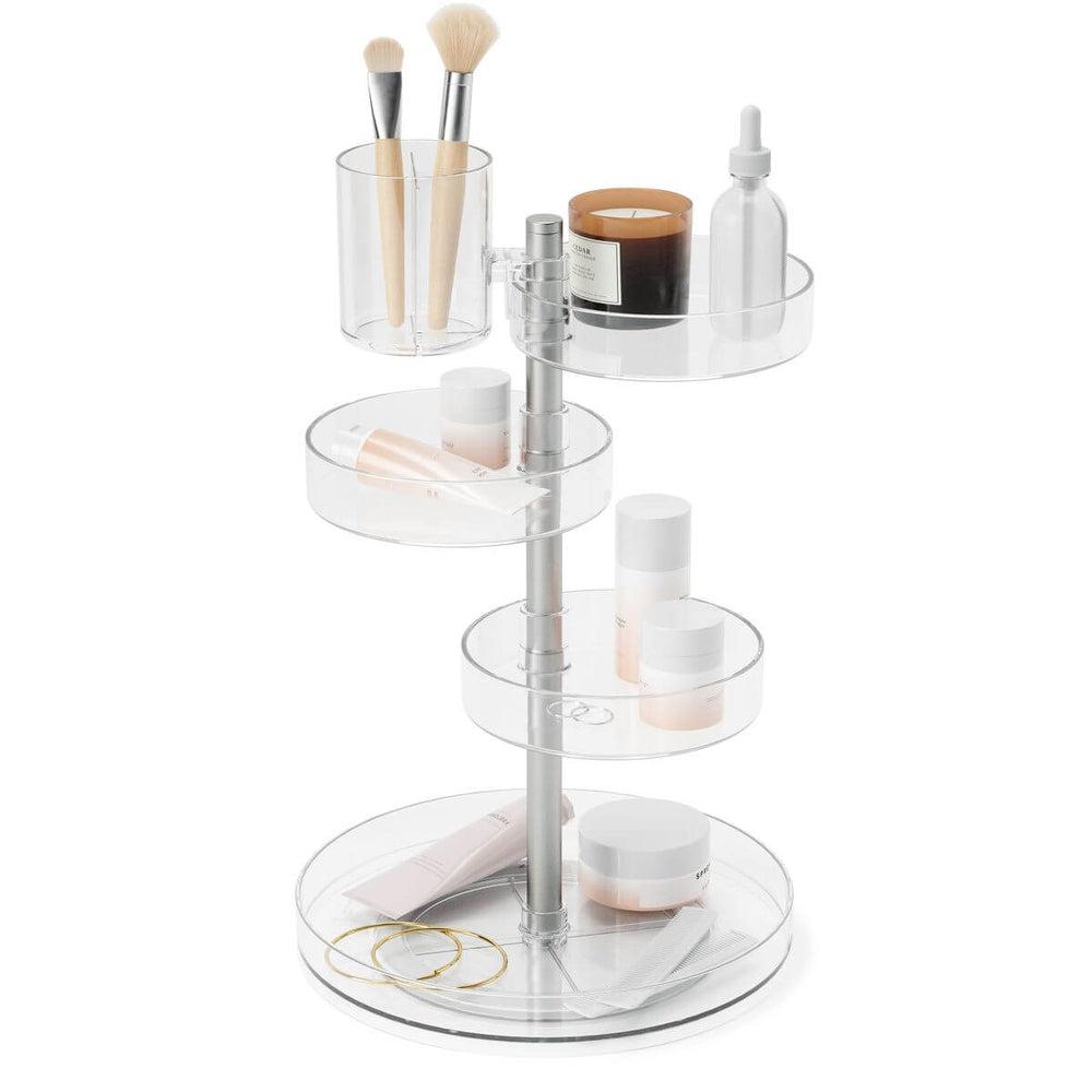 Umbra Pirouette Rotating Makeup Organiser Clear - BATHROOM - Makeup Storage - Soko and Co