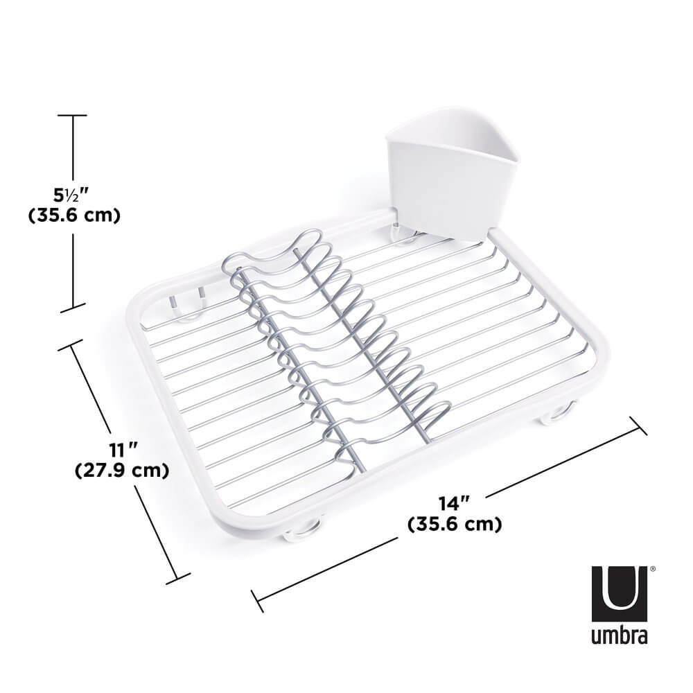 Umbra Sinkin Dish Rack White - KITCHEN - Dish Racks and Mats - Soko and Co