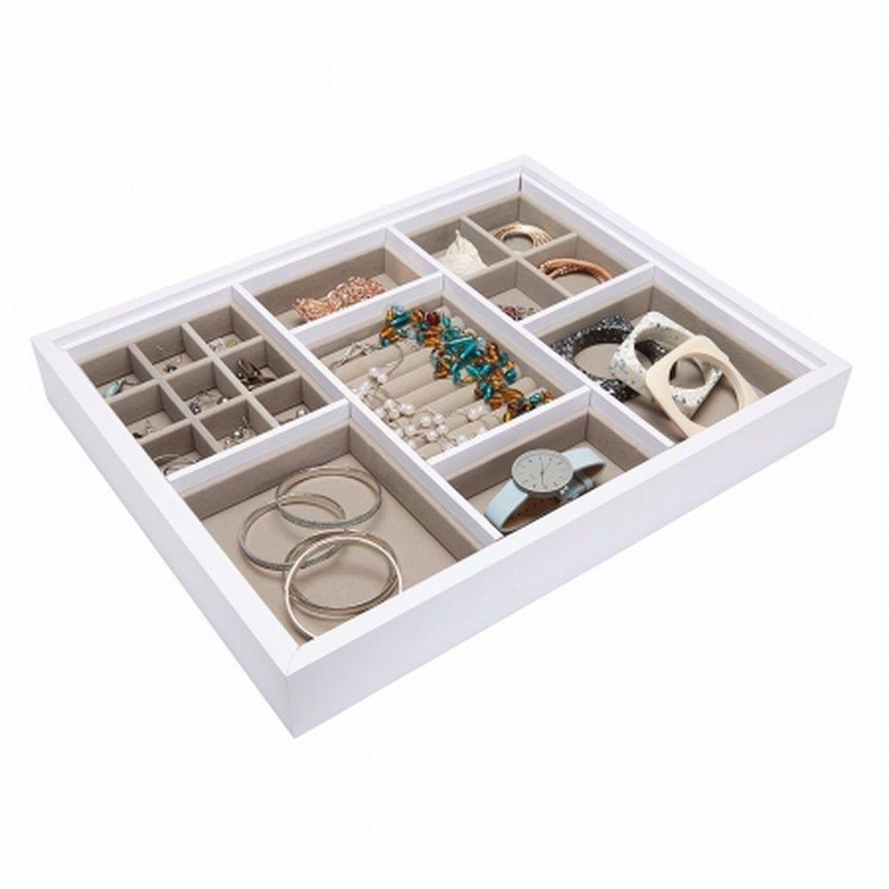 Urburn Medium Jewellery Tray for Elfa Drawers White - WARDROBE - Jewellery Storage - Soko and Co