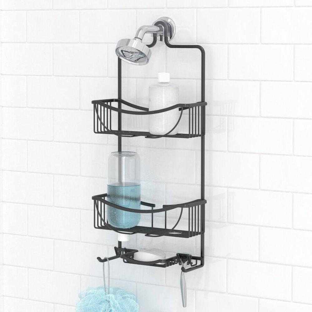 Venus 3 Tier Aluminium Shower Caddy Matte Black - BATHROOM - Shower Caddies - Soko and Co