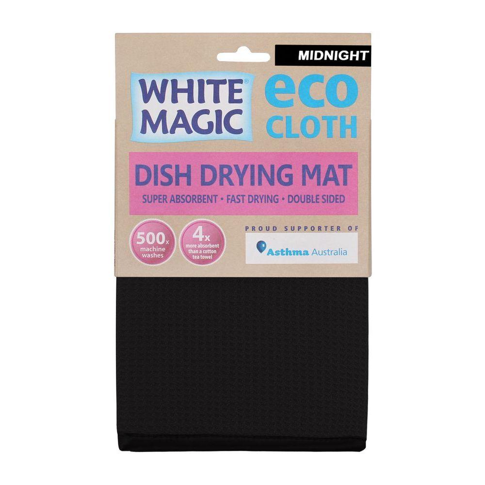 White Magic Microfibre Dish Drying Mat Midnight - KITCHEN - Dish Racks and Mats - Soko and Co